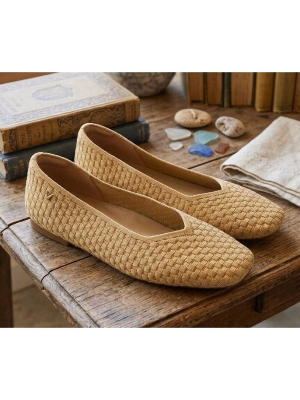 Women's - Vivaia Margot Woven Square Toe Flats, Size 43 (US 11)